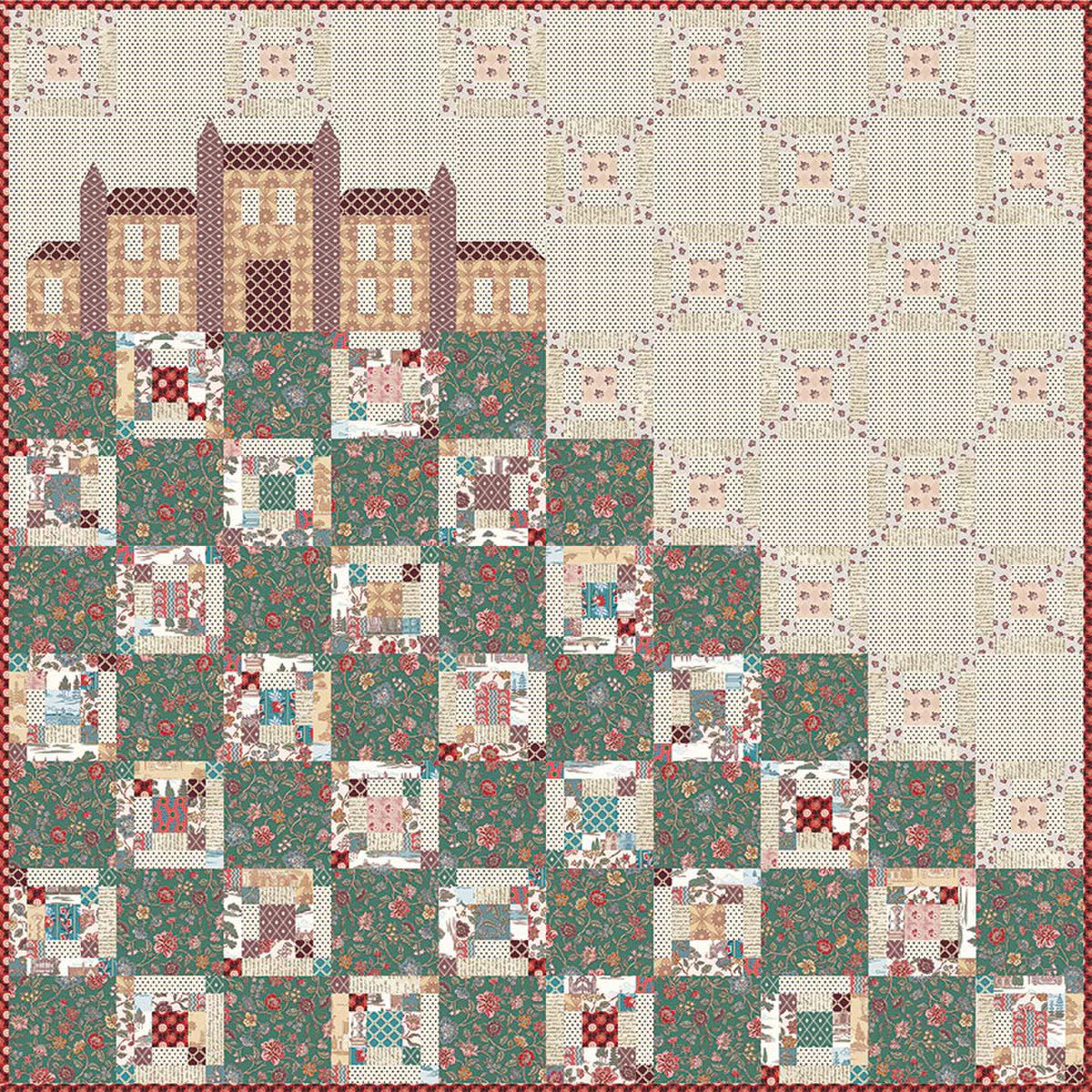 The Abbey Quilt Kit Northanger Abbey by Jane Austen House for Riley Blake Designs
