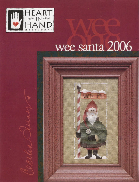 Wee Santa 2006 Cross Stitch Pattern Heart in Hand