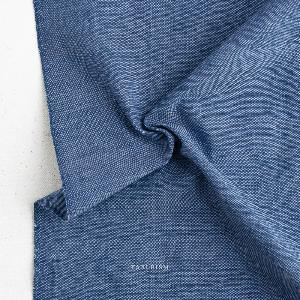Watercolor Wovens Blue Jeans WW310 by Fableism Supply Co (sold in 25cm increments)