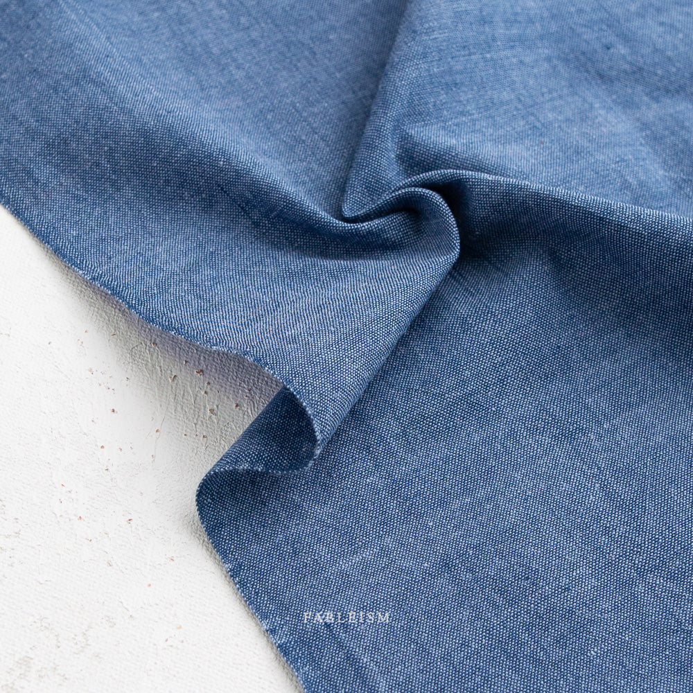Watercolor Wovens Blue Jeans WW310 by Fableism Supply Co (sold in 25cm increments)