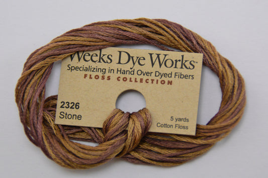 Stone 2326 Weeks Dye Works 6-Strand Hand-Dyed Embroidery Floss