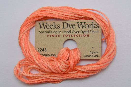 Cantaloupe 2243 Weeks Dye Works 6-Strand Hand-Dyed Embroidery Floss