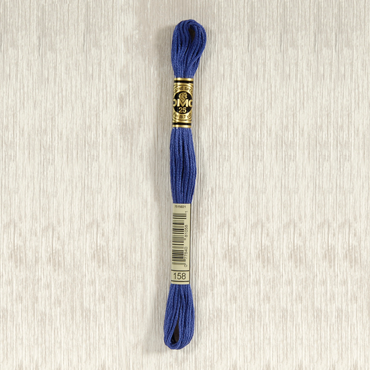 DMC 158 Medium Very Dark Cornflower Blue 6 Strand Embroidery Floss