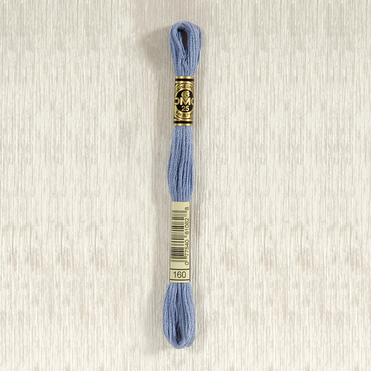 DMC 160 Medium Gray Blue 6 Strand Embroidery Floss