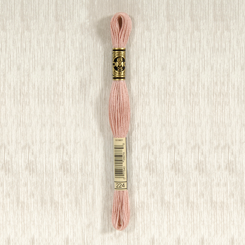 DMC 224 Very Light Shell Pink 6 Strand Embroidery Floss