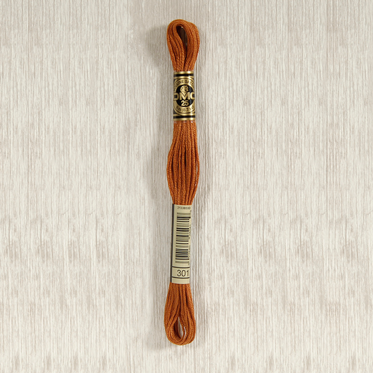 DMC 301 Medium Mahogany 6 Strand Embroidery Floss