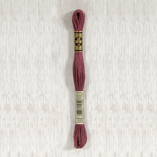 DMC 315 Medium Dark Antique Mauve 6 Strand Embroidery Floss