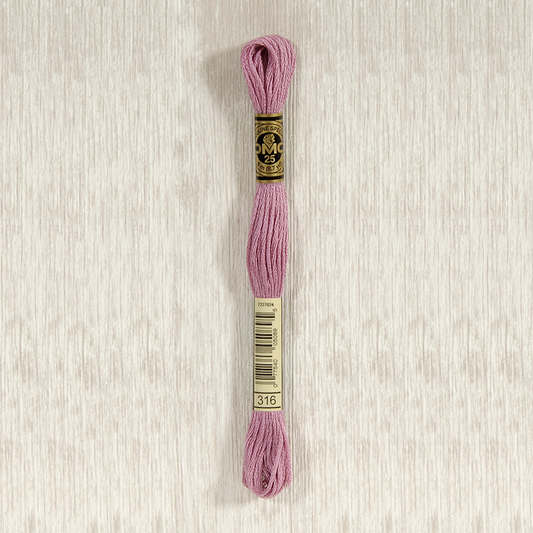 DMC 316 Medium Antique Mauve 6 Strand Embroidery Floss