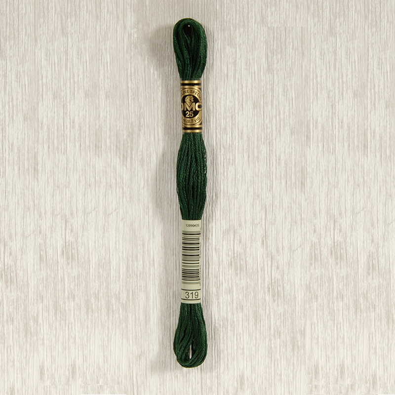 DMC 319 Shaded Green 6 Strand Embroidery Floss