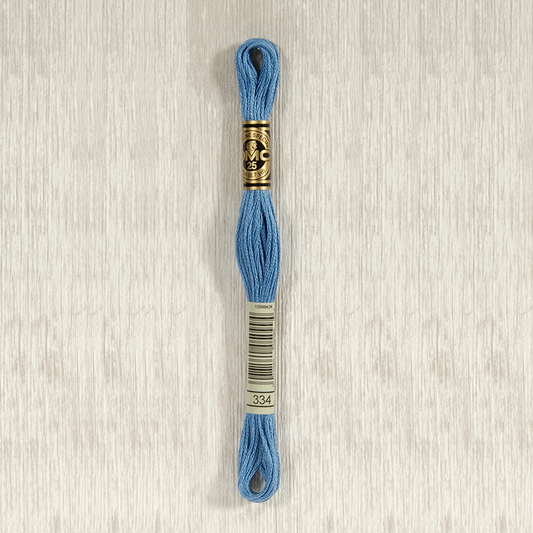 DMC 334 Medium Baby Blue 6 Strand Embroidery Floss