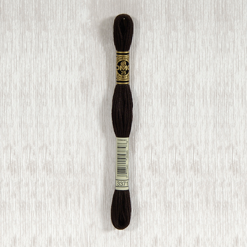 DMC 3371 Black Brown 6 Strand Embroidery Floss The Rural Stitch Co Dmc 3371 black brown 6 strand embroidery floss the rural stitch co