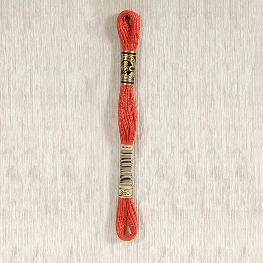 DMC 350 Medium Coral 6 Strand Embroidery Floss