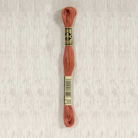 DMC 356 Medium Terra Cotta 6 Strand Embroidery Floss