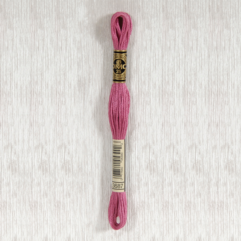 DMC 3687 Mauve 6 Strand Embroidery Floss