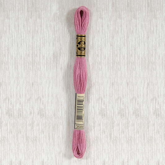 DMC 3688 Medium Mauve 6 Strand Embroidery Floss