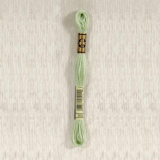 DMC 369 Very Light Pistachio Green 6 Strand Embroidery Floss