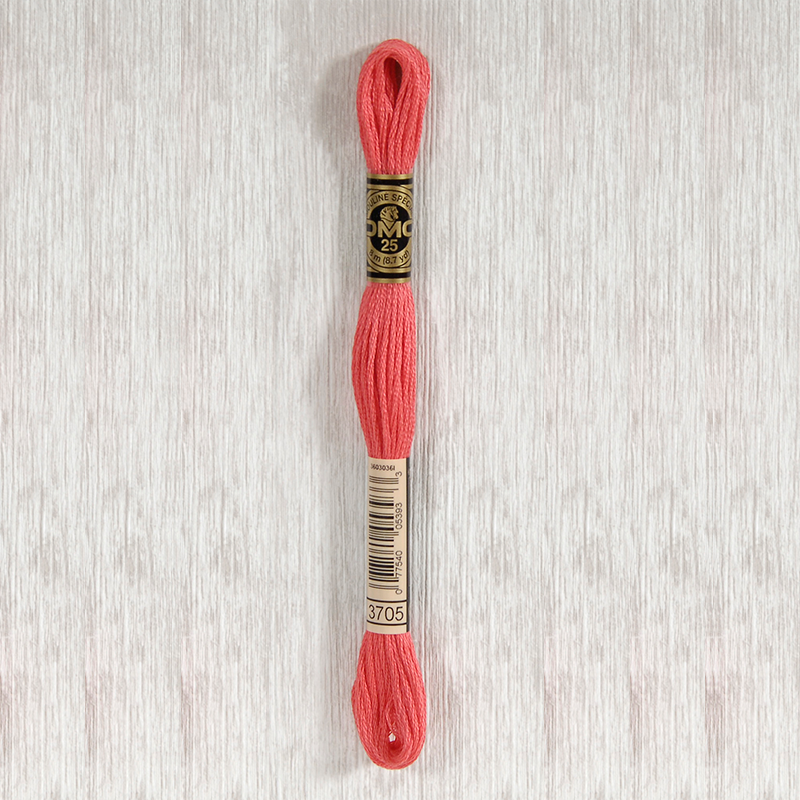 DMC 3705 Dark Melon 6 Strand Embroidery Floss