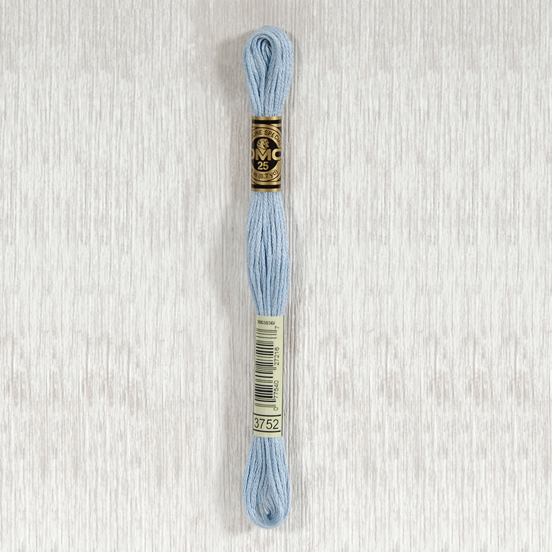 DMC 3752 Very Light Antique Blue 6 Strand Embroidery Floss