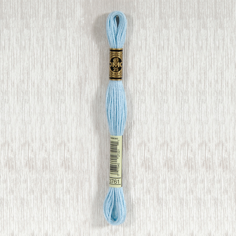 DMC 3761 Light Sky Blue 6 Strand Embroidery Floss