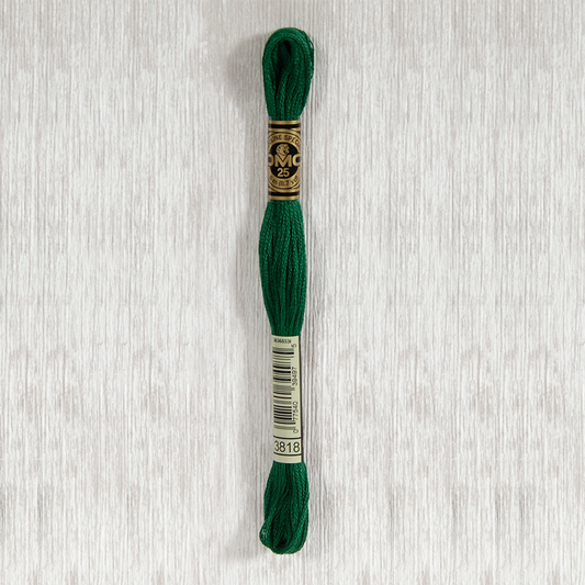 DMC 3818 Ultra Very Dark Emerald Green 6 Strand Embroidery Floss