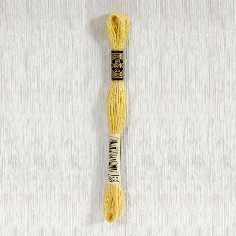 DMC 3822 Light Straw 6 Strand Embroidery Floss