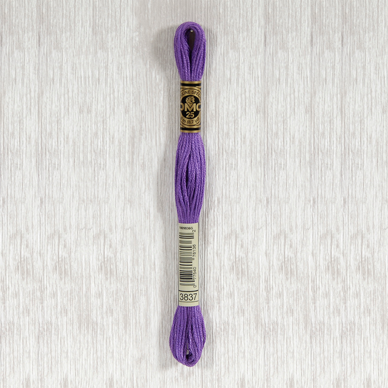 DMC 3837 Ultra Dark Lavender 6 Strand Embroidery Floss