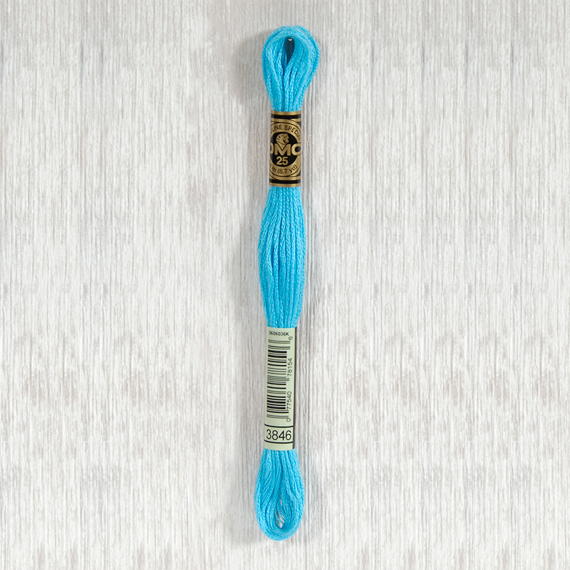 DMC 3846 Light Bright Turquoise 6 Strand Embroidery Floss