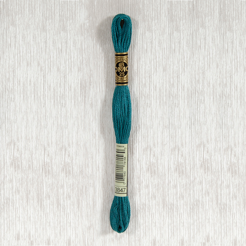 DMC 3847 Dark Teal Green 6 Strand Embroidery Floss