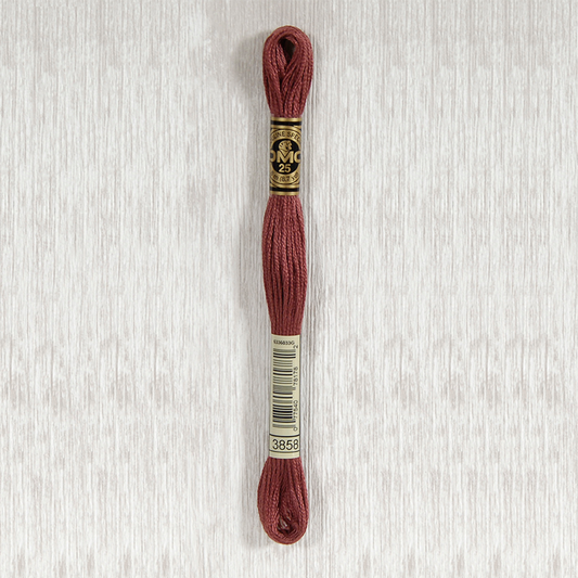 DMC 3858 Medium Rosewood 6 Strand Embroidery Floss