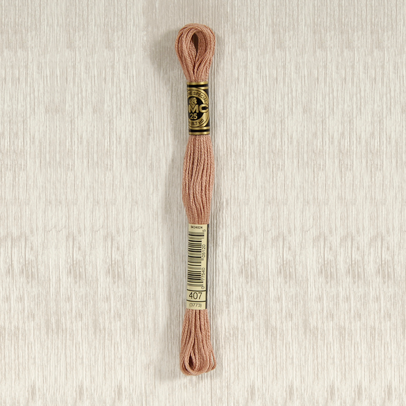 DMC 407 Dark Desert Sand 6 Strand Embroidery Floss