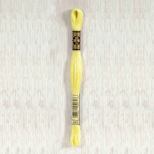 DMC 445 Light Lemon 6 Strand Embroidery Floss