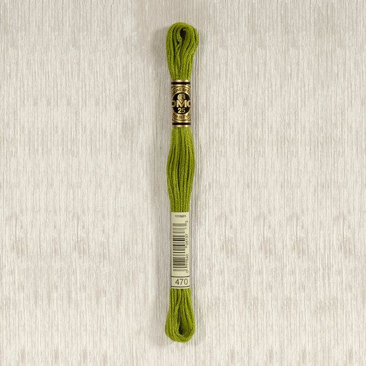 DMC 470 Light Avocado Green 6 Strand Embroidery Floss