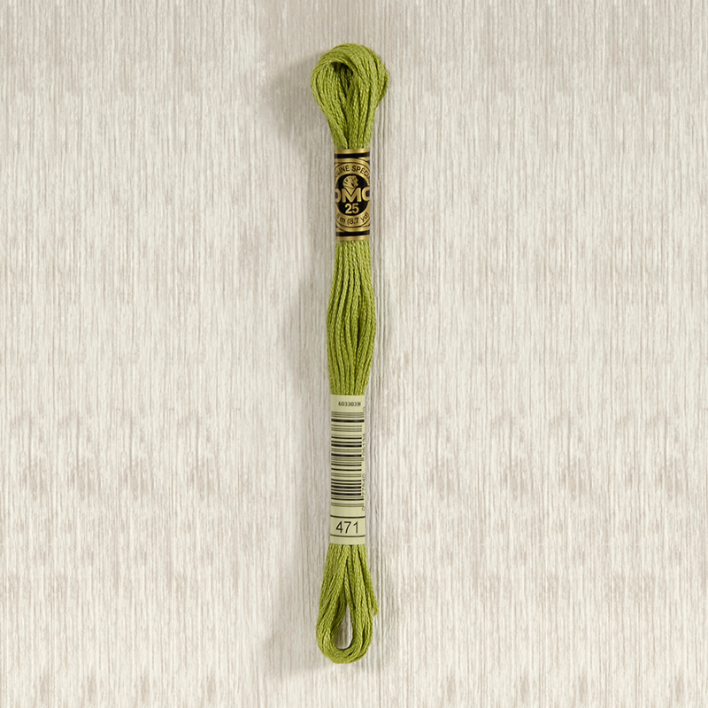 DMC 471 Very Light Avocado Green 6 Strand Embroidery Floss