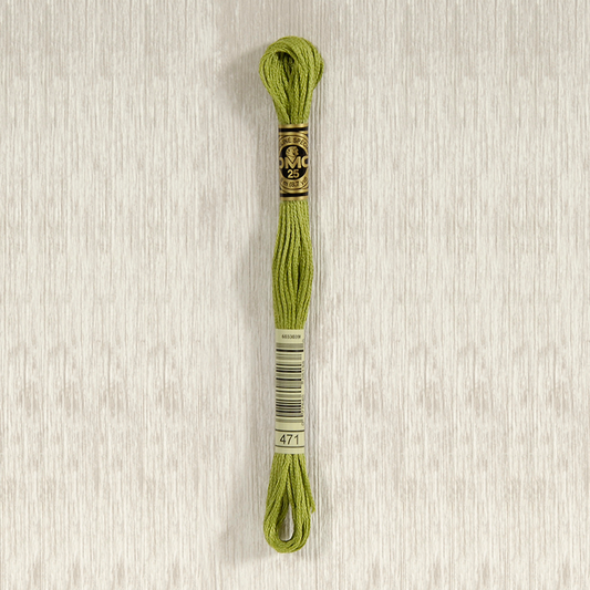 DMC 471 Very Light Avocado Green 6 Strand Embroidery Floss