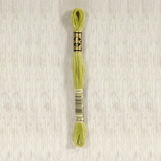 DMC 472 Ultra Light Avocado Green 6 Strand Embroidery Floss