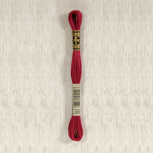 DMC 498  Dark Red 6 Strand Embroidery Floss