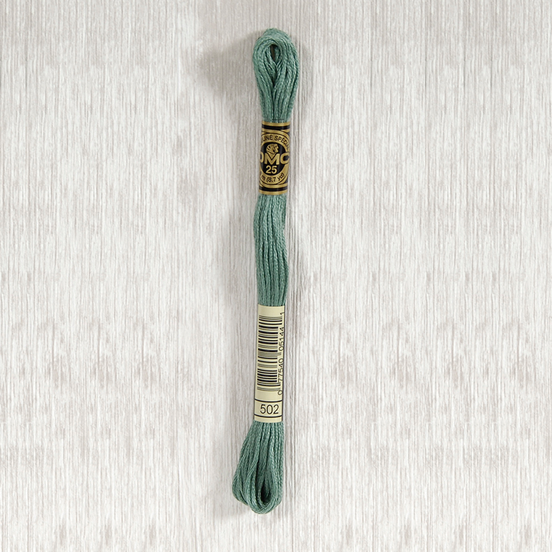 DMC 502 Blue Green 6 Strand Embroidery Floss