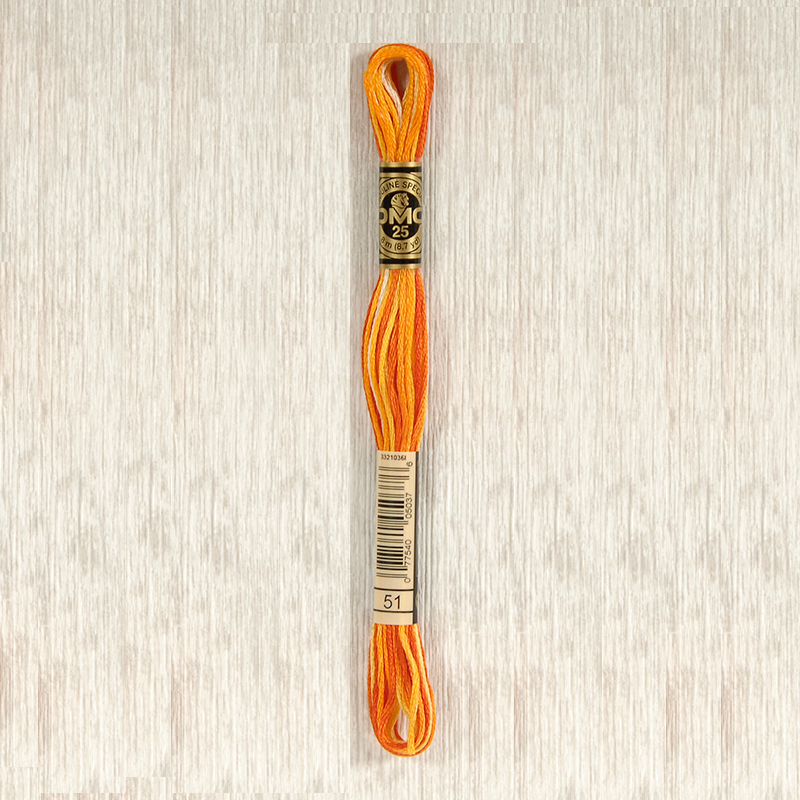 Orange Dmc Thread DMC 51 Variegated Burnt Orange 6 Strand Embroidery Floss – The Rural ...