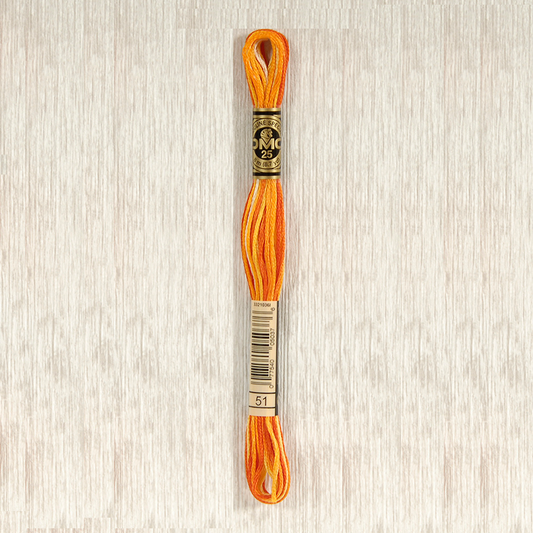 DMC 51 Variegated Burnt Orange 6 Strand Embroidery Floss