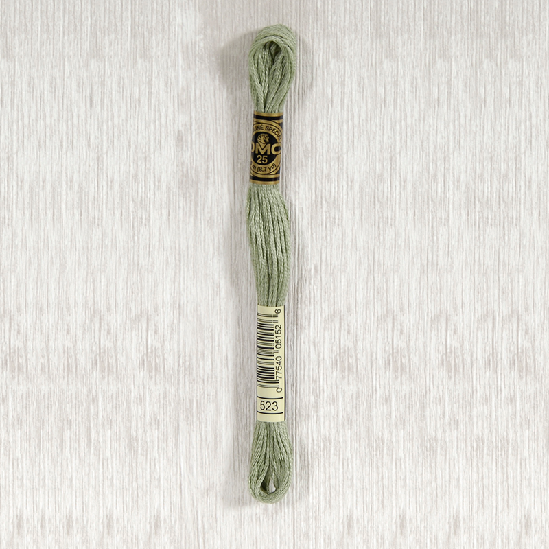 DMC 523  Light Fern Green 6 Strand Embroidery Floss