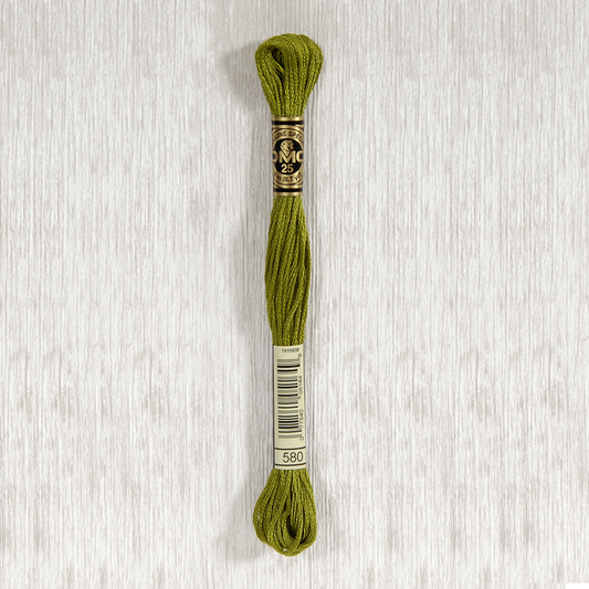 DMC 580  Dark Moss Green 6 Strand Embroidery Floss