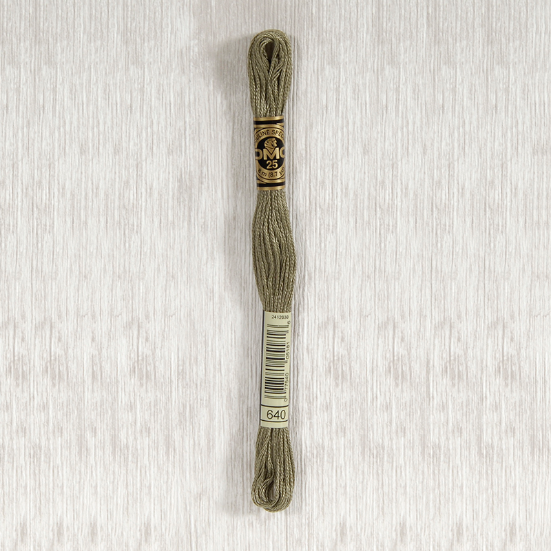 DMC 640 Very Dark Beige Gray 6 Strand Embroidery Floss – The Rural ...