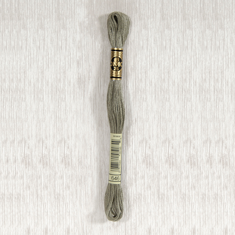 DMC 646 Dark Beaver Gray 6 Strand Embroidery Floss