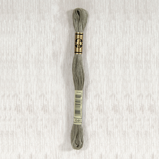 DMC 646 Dark Beaver Gray 6 Strand Embroidery Floss