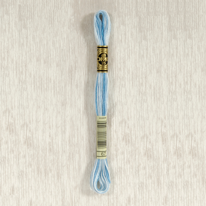DMC 67 Variegated Baby Blue 6 Strand Embroidery Floss