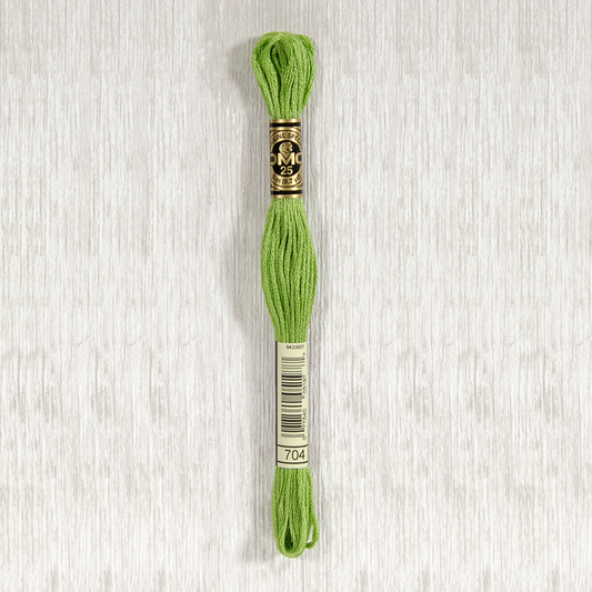 DMC 704 Bright Chartreuse 6 Strand Embroidery Floss