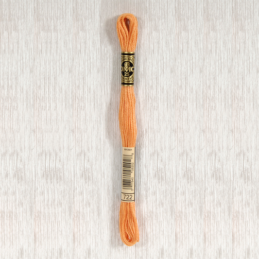 DMC 722 Light Orange Spice 6 Strand Embroidery Floss