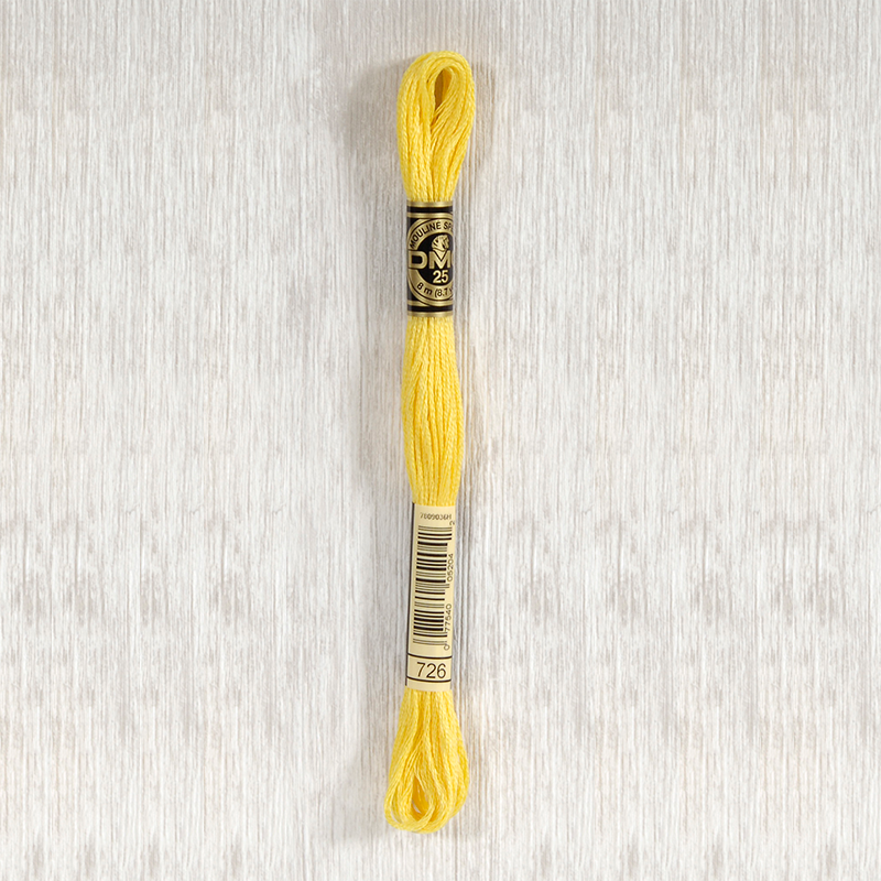 DMC 726 Light Topaz 6 Strand Embroidery Floss