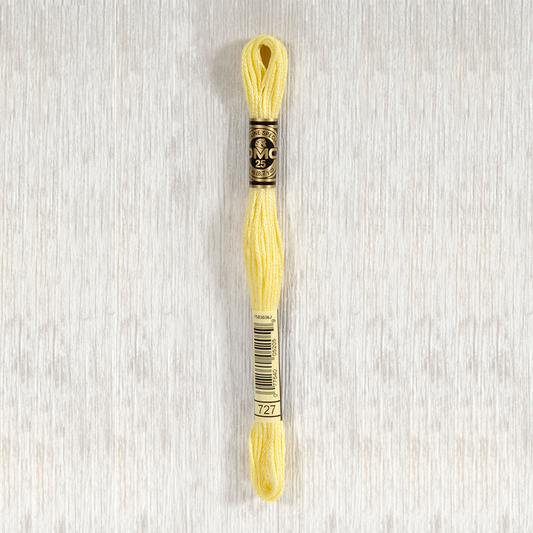 DMC 727 Very Light Topaz 6 Strand Embroidery Floss