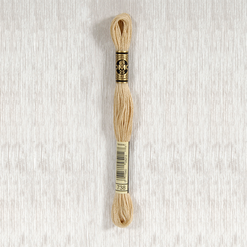 DMC 738 Very Light Tan 6 Strand Embroidery Floss